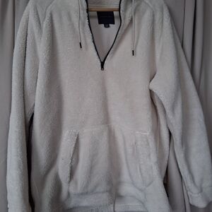 Women's White Half-Zip Sweater